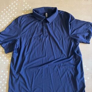 New Men's Blue Golf Polo Shirt